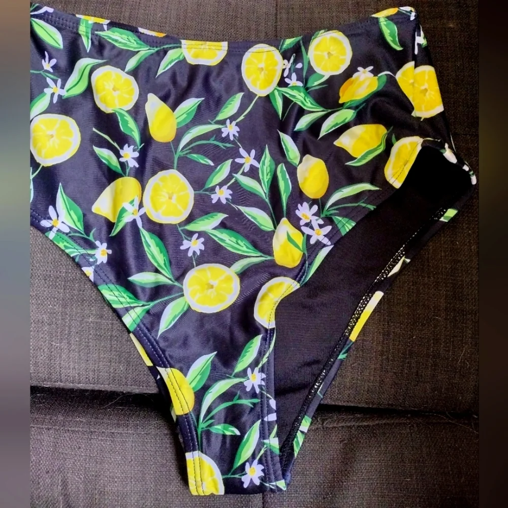 Brand New Small Lemon Pattern Bikini Bottoms